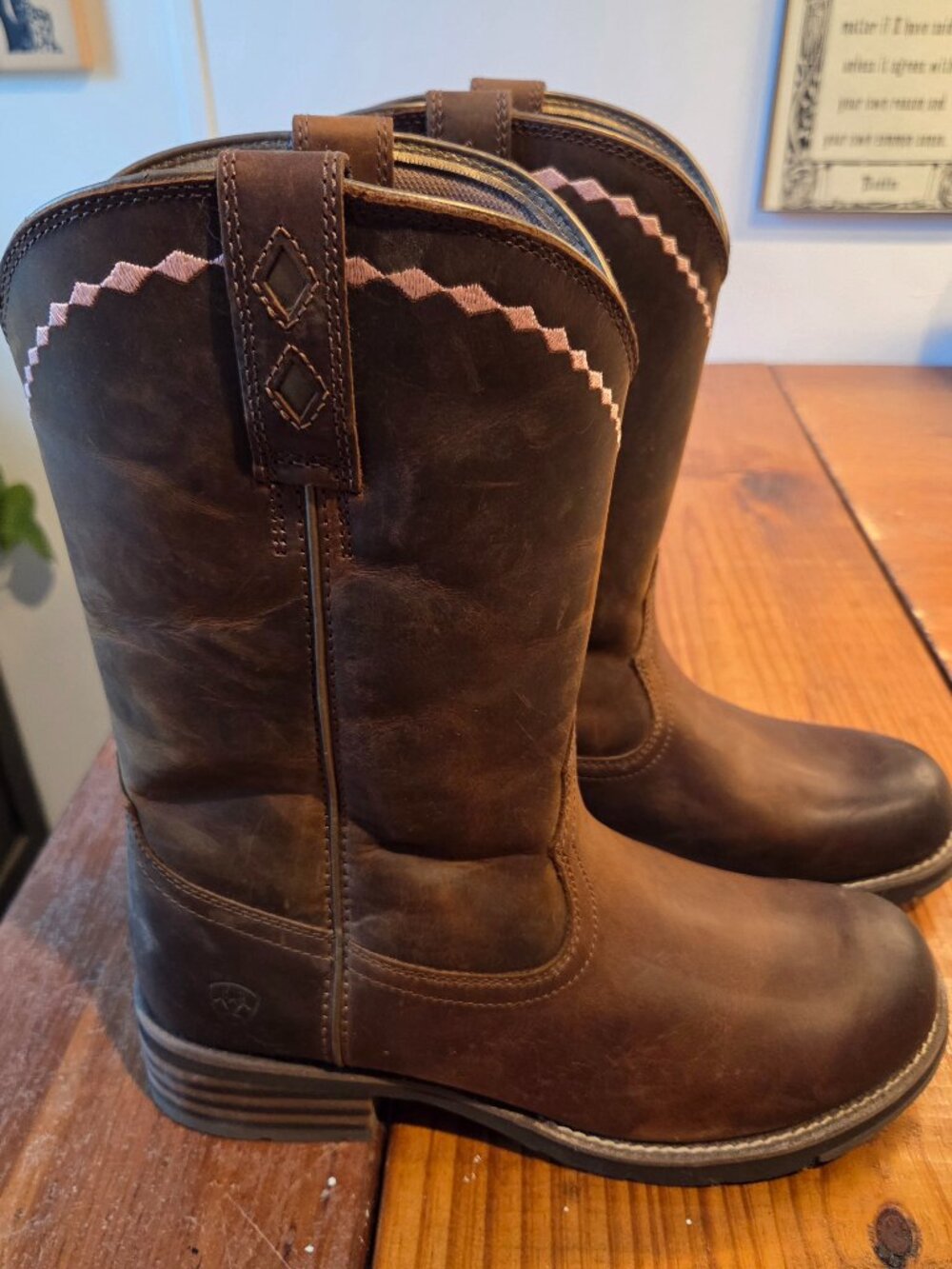 Ariat Unbridled Roper Western Boot Womens 11B Cowboy Cowgirl Distressed